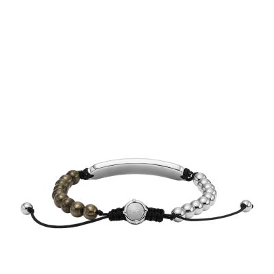 ★クール★Diesel Silver and Gold Pyrite Beaded Bracelet Diesel Silver and Gold Pyrite Beaded Bracelet - DX1403931