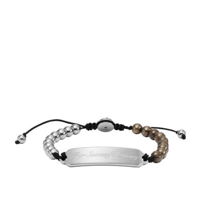 Diesel Silver and Gold Pyrite Beaded Bracelet - DX1403931 - Watch