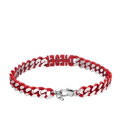 DIESEL ブレスレット DX1445040 SILVER / RED Diesel》STEEL DX1445040 メンズの通販 - TiCTAC - ヌーヴ・エイ