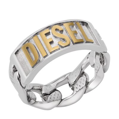 Diesel Two-Tone Stainless Steel Band Ring