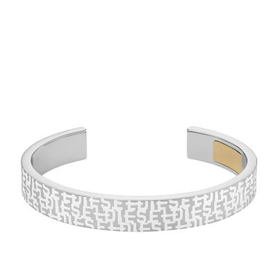 Diesel Font Two-Tone Stainless Steel Cuff Bracelet - DX1428931