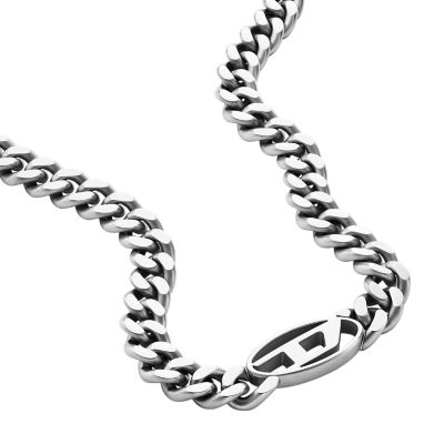 Diesel Oval D Logo Stainless Steel Choker Necklace - DX1433040 - Watch  Station