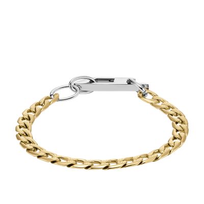 Diesel D Logo Two-Tone Stainless Steel Chain Bracelet - DX1437931 