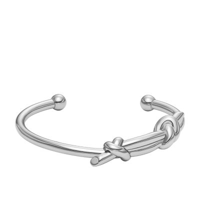 Diesel Stainless Steel Cuff Knot Bracelet