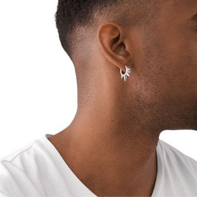 GIFTにも【DIESEL】EARRINGS DX1424 / 01 Diesel Stainless Steel Hoop Earring - DX1450040 - Watch Station