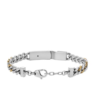 Diesel Two-Tone Stainless Steel ID Chain Bracelet - DX1457931