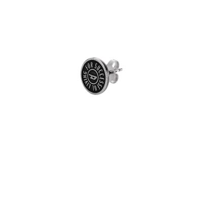 ☆DIESEL☆ stud single earring DX1502040 Women's Two-tone Stainless Steel single hoop earring | Black