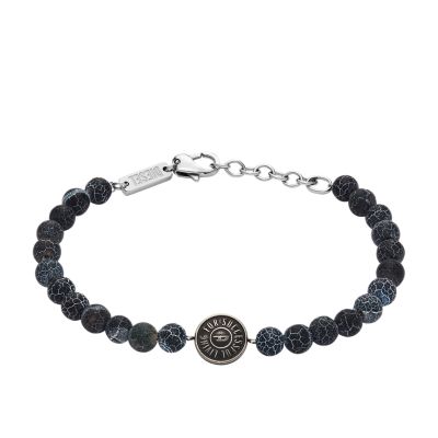 Diesel Black Agate Beaded Bracelet - DX1464040 - Watch Station