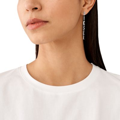 Stainless steel deals drop earrings