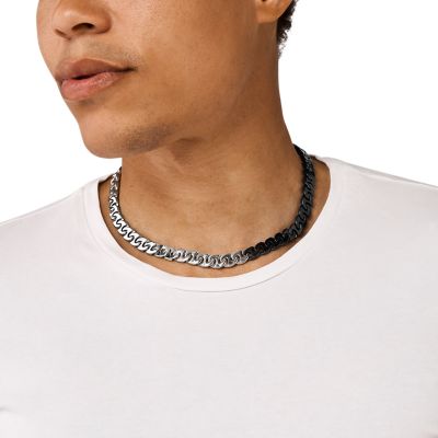 Diesel Two-Tone Stainless Steel Chain Necklace