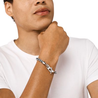 【DIESEL】dx1540040 Diesel Stainless Steel Woven Chain Bracelet - DX1540040