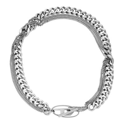 国内直営【DIESEL】Stainless steel chain necklace Diesel Stainless Steel Chain Necklace - DX1549040 - Watch
