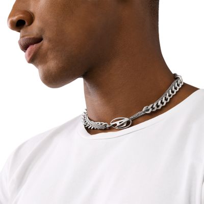 国内直営【DIESEL】Stainless steel chain necklace Diesel Stainless Steel Chain Necklace - DX1549040 - Watch