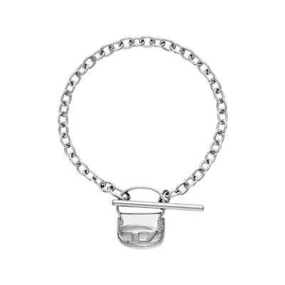 Diesel Men's Stainless Steel Bracelet - Silver
