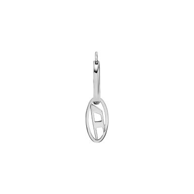 Diesel Stainless Steel Oval D Hoop Earring