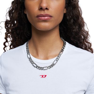◆DIESEL◆ chain necklace Diesel Men's Two-Tone Stainless Steel Chain Necklace (Model