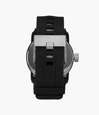Diesel Double Down 44 Three-Hand Black Silicone Watch - DZ1437 - Watch  Station