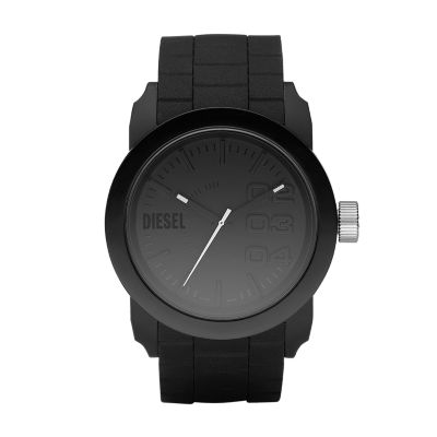 Diesel Double Black Watch - - Silicone Station DZ1437 Watch Down Three-Hand 44