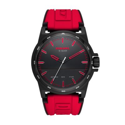 diesel silicone strap watch