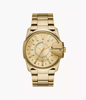 Master Chief Three-Hand Gold-Tone Stainless Steel Watch