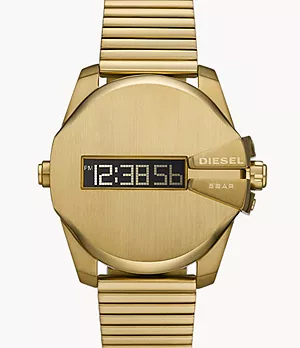 Diesel Baby Chief Digital Gold-Tone Stainless Steel Watch