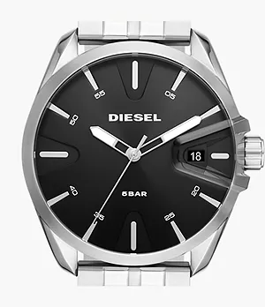 Diesel MS9 Three-Hand Date Stainless Steel Watch