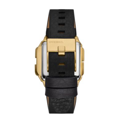 Diesel Chopped Digital Black Leather Watch - DZ1996 - Watch Station