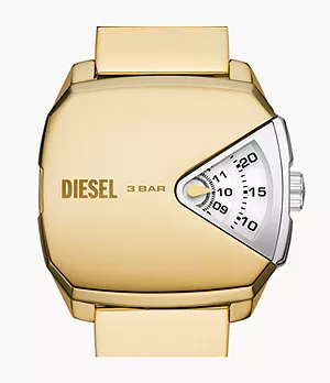 Diesel D.V.A. Three-Hand Gold-Tone Stainless Steel Watch