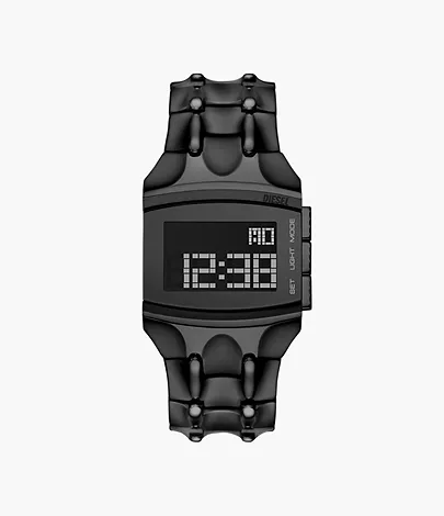 Diesel Croco Digi Digital Black-Tone Stainless Steel Watch - DZ2156 - Watch  Station