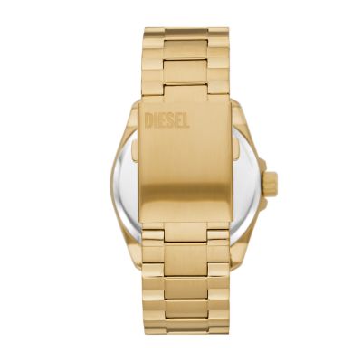 Diesel MS9 Three-Hand Date Gold-Tone Stainless Steel Watch and