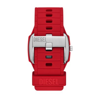 Diesel Cliffhanger 2.0 Three-Hand Red Silicone Watch - DZ2165