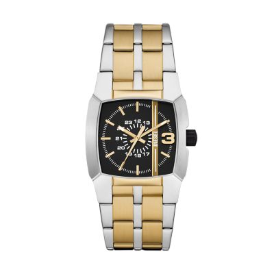 Diesel Cliffhanger Three-Hand Gold-Tone Stainless Steel Watch