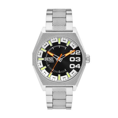 Diesel Scraper Three-Hand Stainless Steel Watch