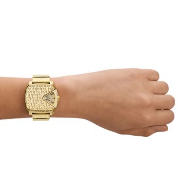 Diesel D.V.A. Three-Hand Gold-Tone Stainless Steel Watch - DZ2178