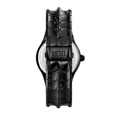 DIESEL Vert Three-hand Date Black Stainless Steel Watch for Men