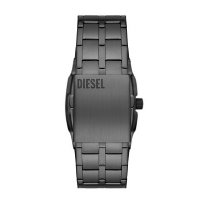 Three-Hand Stainless Station Cliffhanger Watch Gunmetal DZ2188 - Diesel Steel Watch -