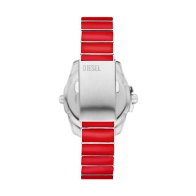 Diesel Baby Chief Digital Red and Watch Stainless Lacquer Station Watch Steel - - DZ2192
