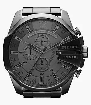 Diesel Men's Mega Chief Chronograph Gunmetal Steel Watch