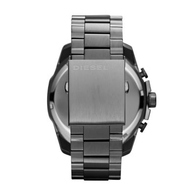 Diesel Men\'s Mega Chief Chronograph Gunmetal Stainless Steel Watch - DZ4282  - Watch Station