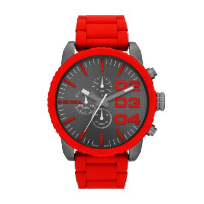 Diesel red best sale strap watch