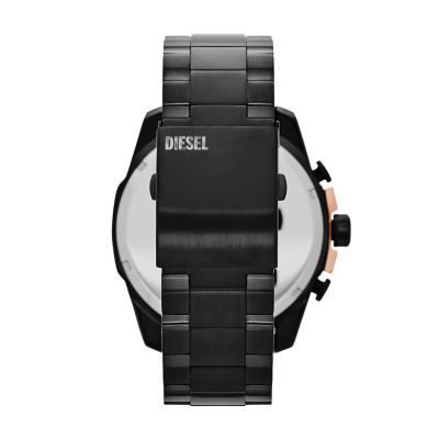 Diesel Men\'s Chief Station Watch Chronograph Steel - DZ4309 Stainless Mega Black Watch 