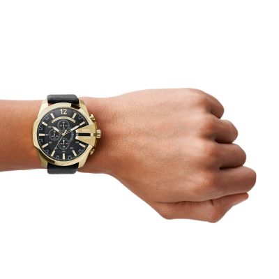 Diesel mega on sale chief watch gold