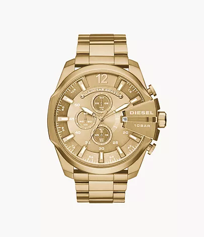 Diesel Men's Mega Chief Chronograph Gold-Tone Stainless Steel Watch -  DZ4360 - Watch Station