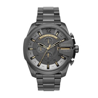 Reloj Diesel Mega Chief DZ4355 Para Hombre Cronómetro Fecha Acero