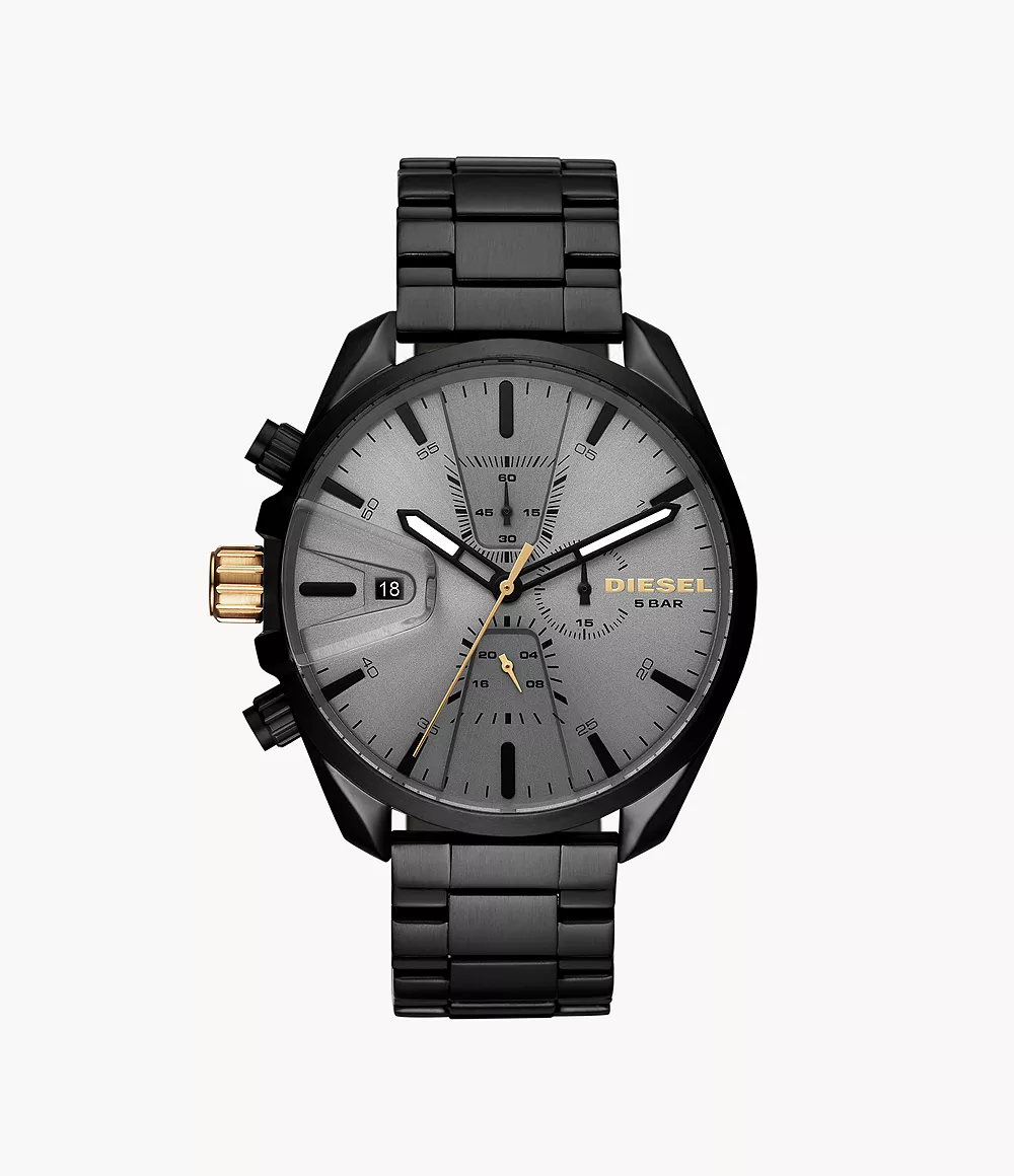 Diesel Men’s Diesel Men’s MS9 Chronograph Black Steel Watch