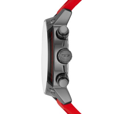 Diesel Reloj rojo de cuarzo con pantalla analógica DZ4481 Overflow para  hombre, Rojo -, Cronógrafo, movimiento de cuarzo