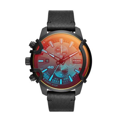 - Griffed Station DZ4519 - Leather Black Watch Watch Chronograph Diesel