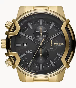 Montre chronographe Griffed de Diesel en acier inoxydable doré