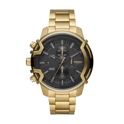 Diesel Griffed Chronograph Gold-Tone Watch Steel Stainless - Watch - Station DZ4522