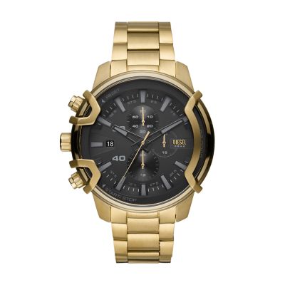 Diesel watch outlet gold black